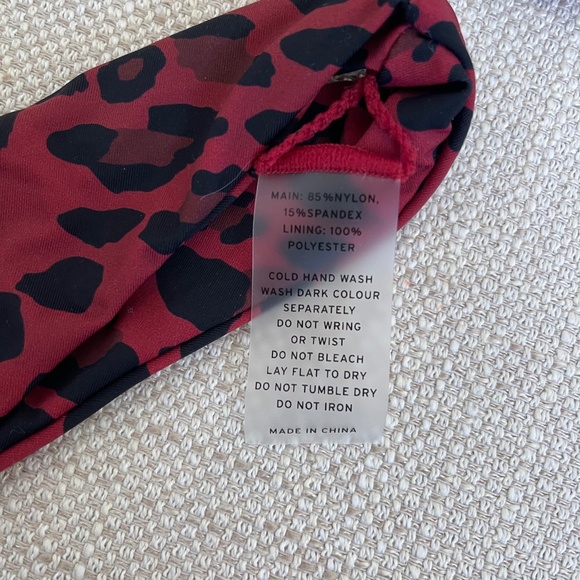 Lioness The Kourtney Bikini Set Red Leopard XS NWT - Picture 6 of 12